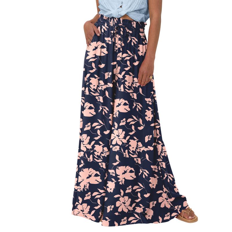 High Waist Wide Leg Palazzo Pants with Pockets