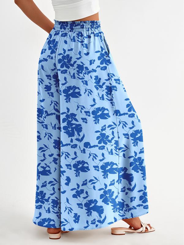 High Waist Wide Leg Palazzo Pants with Pockets