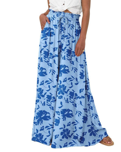 High Waist Wide Leg Palazzo Pants with Pockets