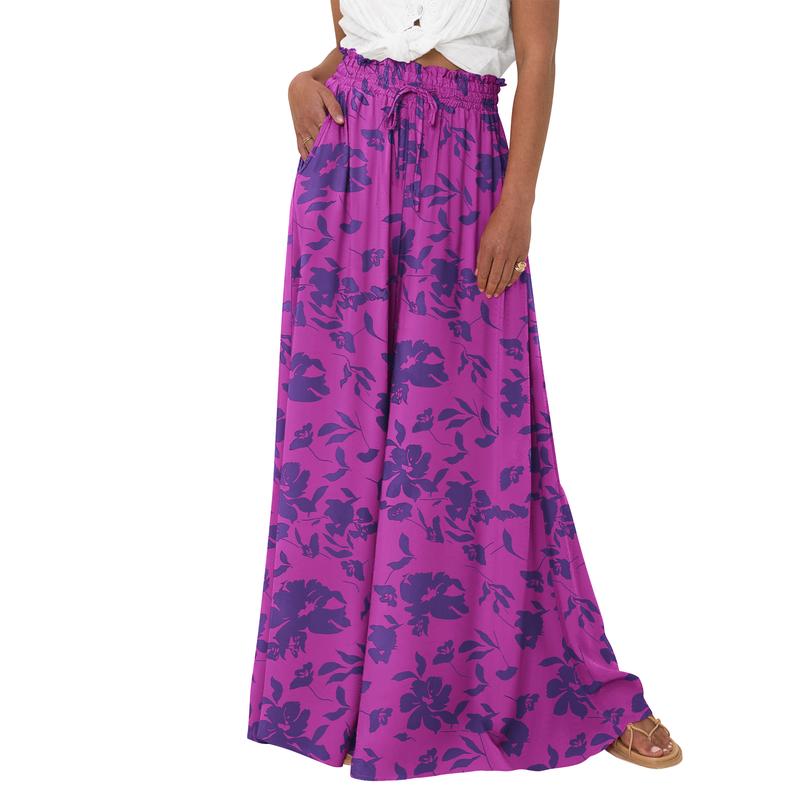 High Waist Wide Leg Palazzo Pants with Pockets