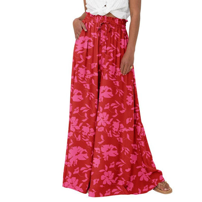 High Waist Wide Leg Palazzo Pants with Pockets