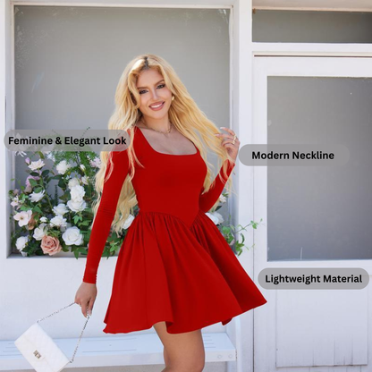 Elegant and feminine A-line mini dress