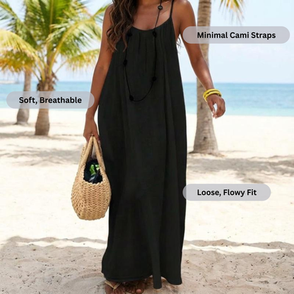 Women’s Solid Color Cami Maxi Dress