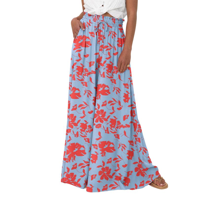 High Waist Wide Leg Palazzo Pants with Pockets