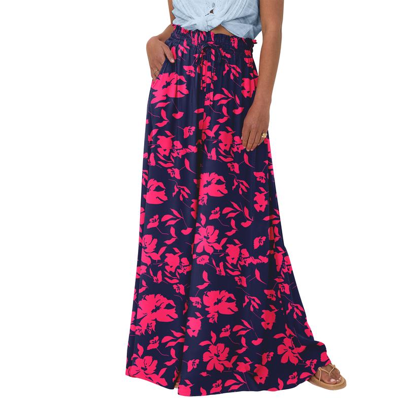 High Waist Wide Leg Palazzo Pants with Pockets