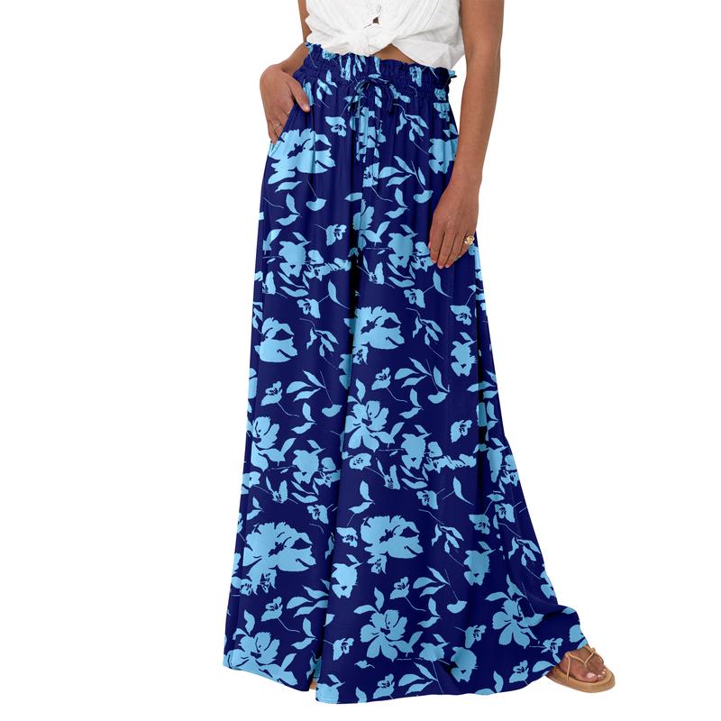 High Waist Wide Leg Palazzo Pants with Pockets