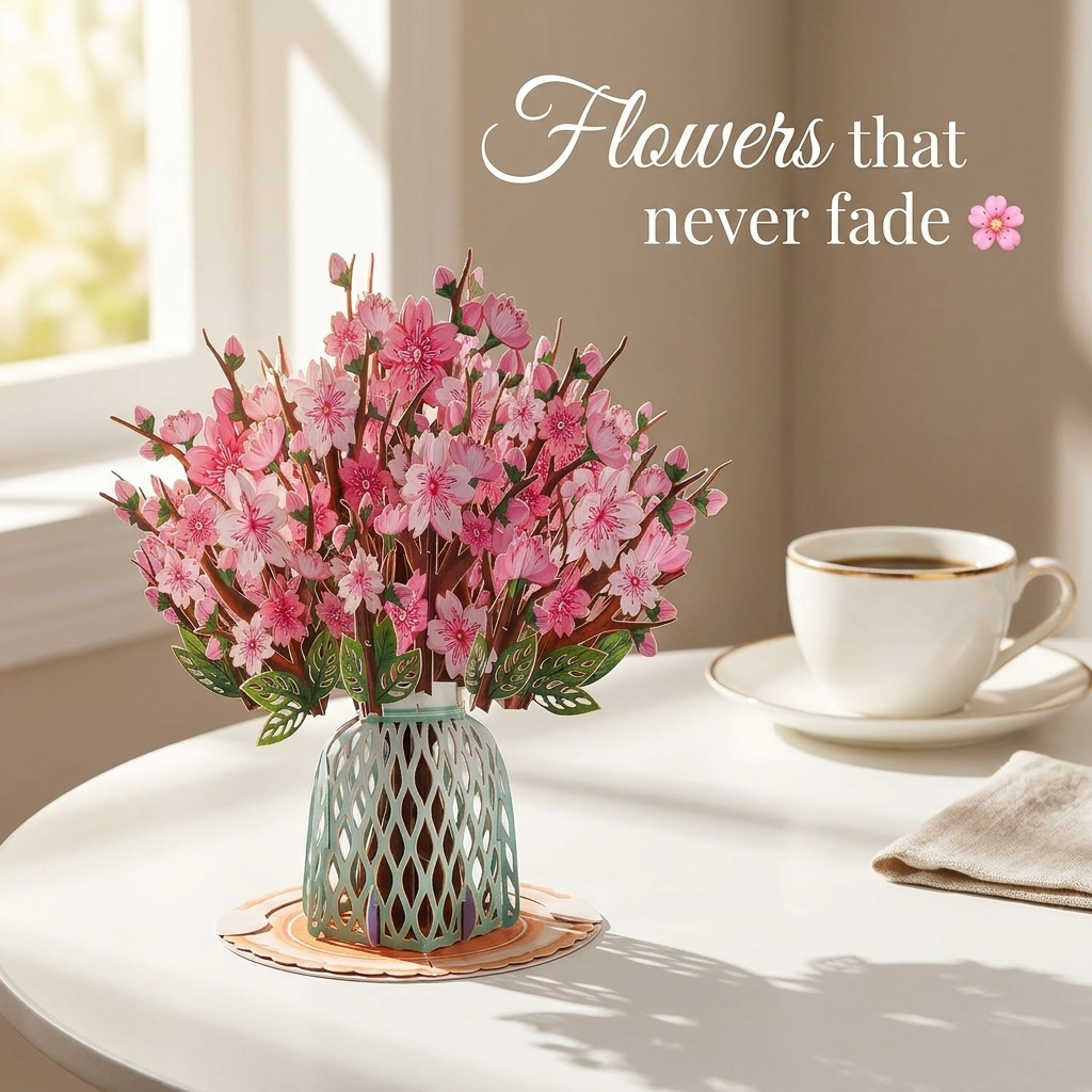 Elegant 3D Flower Card for Mom