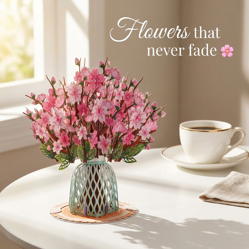 Elegant 3D Flower Card for Mom