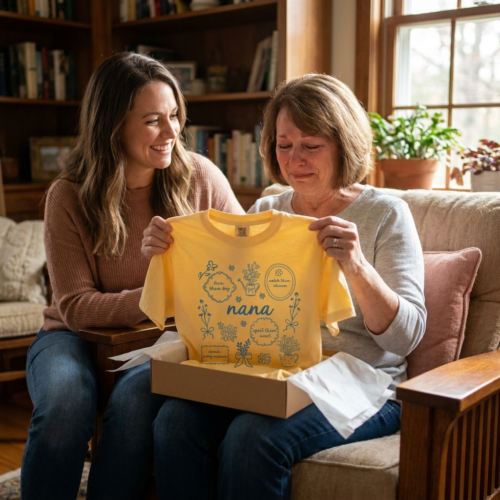 Personalized Comfort Tee for Moms & Grandmas
