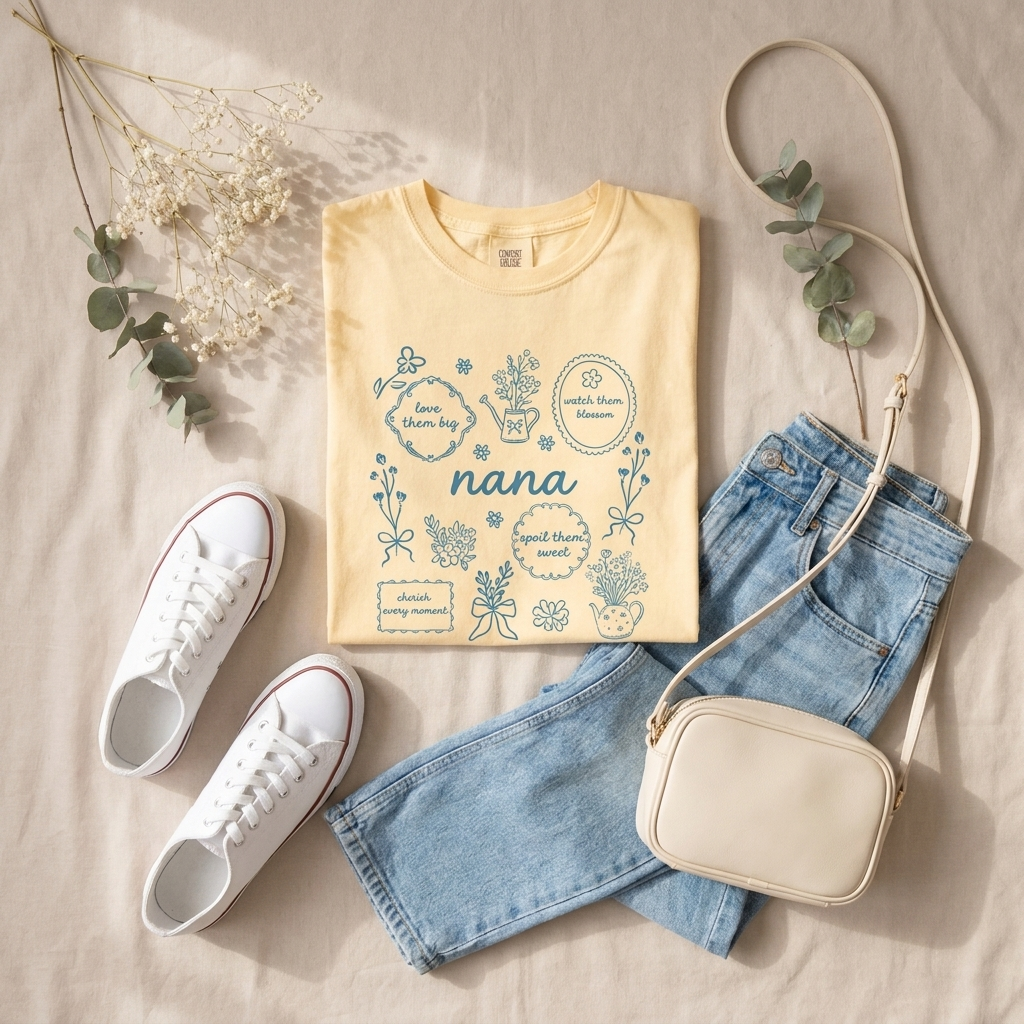 Personalized Comfort Tee for Moms & Grandmas